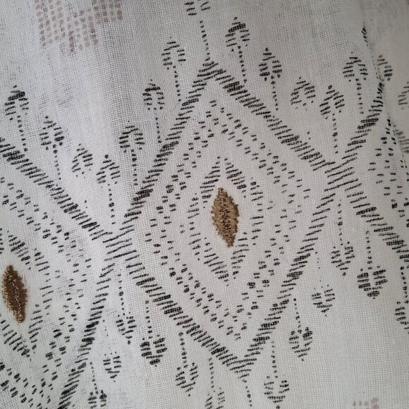 American Eagle Embroidered Loop Scarf 100% Cotton Aztec Boho Southwestern 29X24 - Picture 7 of 11